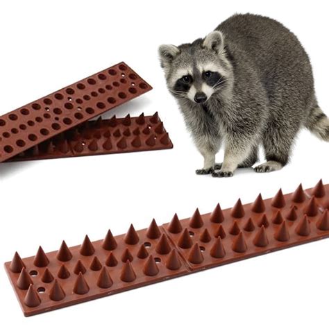 Find helpful customer reviews and review ratings for BORHOOD Bird Spikes, 20 Pack Bird Deterrent Spikes Outdoor for Pigeons and Other Small Birds Squirrel Cat Raccoon Spikes for Outside to Keep Birds Away-Brown at Amazon. . Do raccoon spikes work